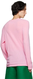 Comme des Garçons Homme Plus Pink Asymmetric Sweater