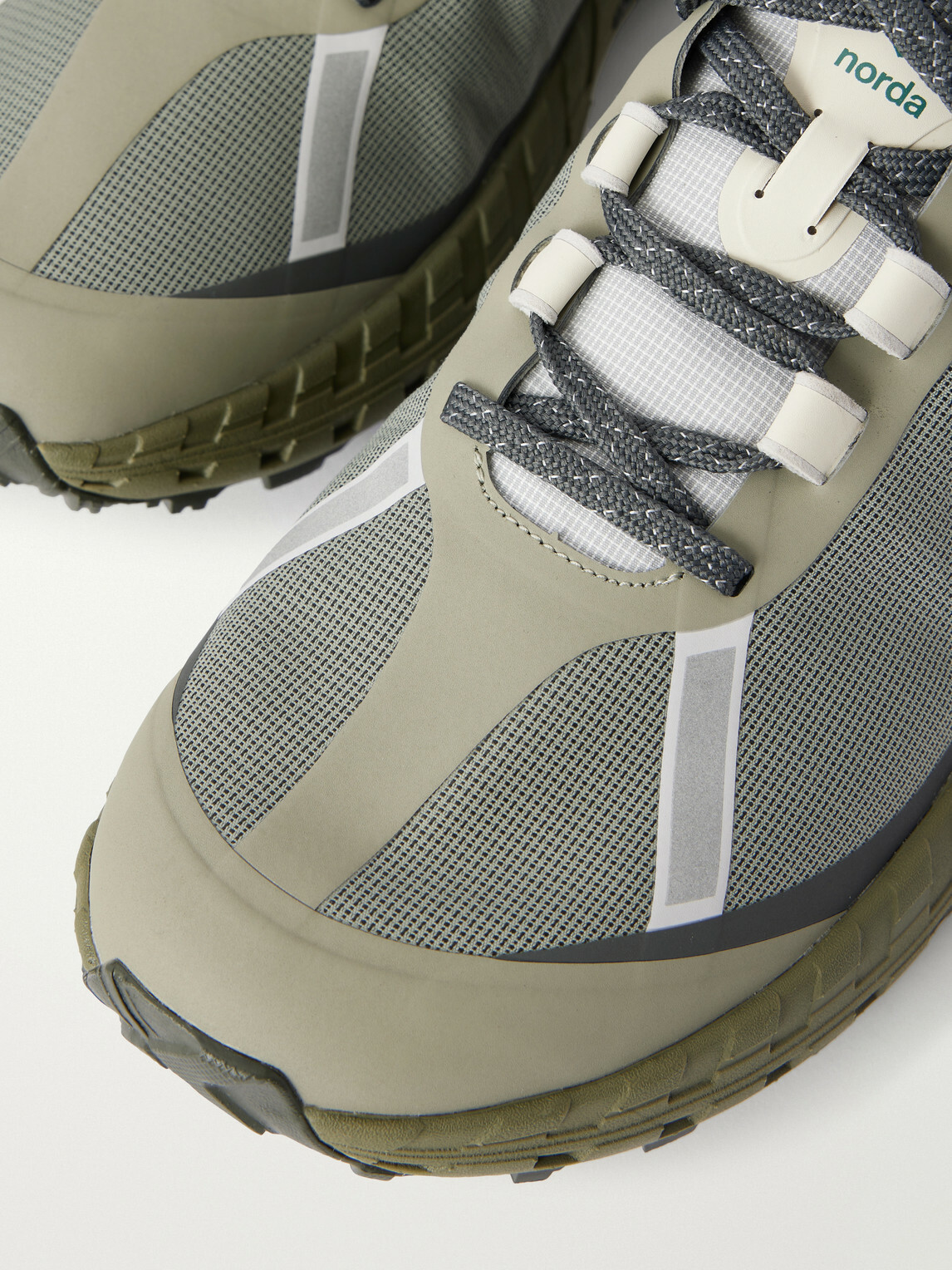 norda - Rubber-Trimmed Mesh Sneakers - Green