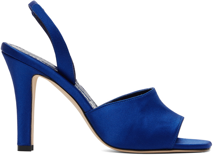 Manolo Blahnik Blue Clotilde Heeled Sandals Manolo Blahnik