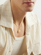 Mikia - Polaris Gold-Plated Diamond Pendant Necklace