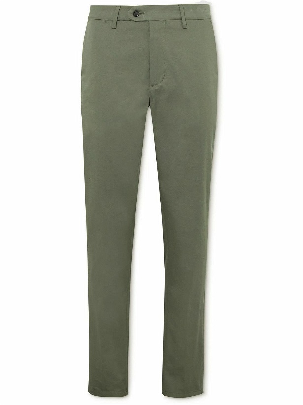 Photo: Dunhill - Mayfair Straight-Leg Cotton-Blend Suit Trousers - Green