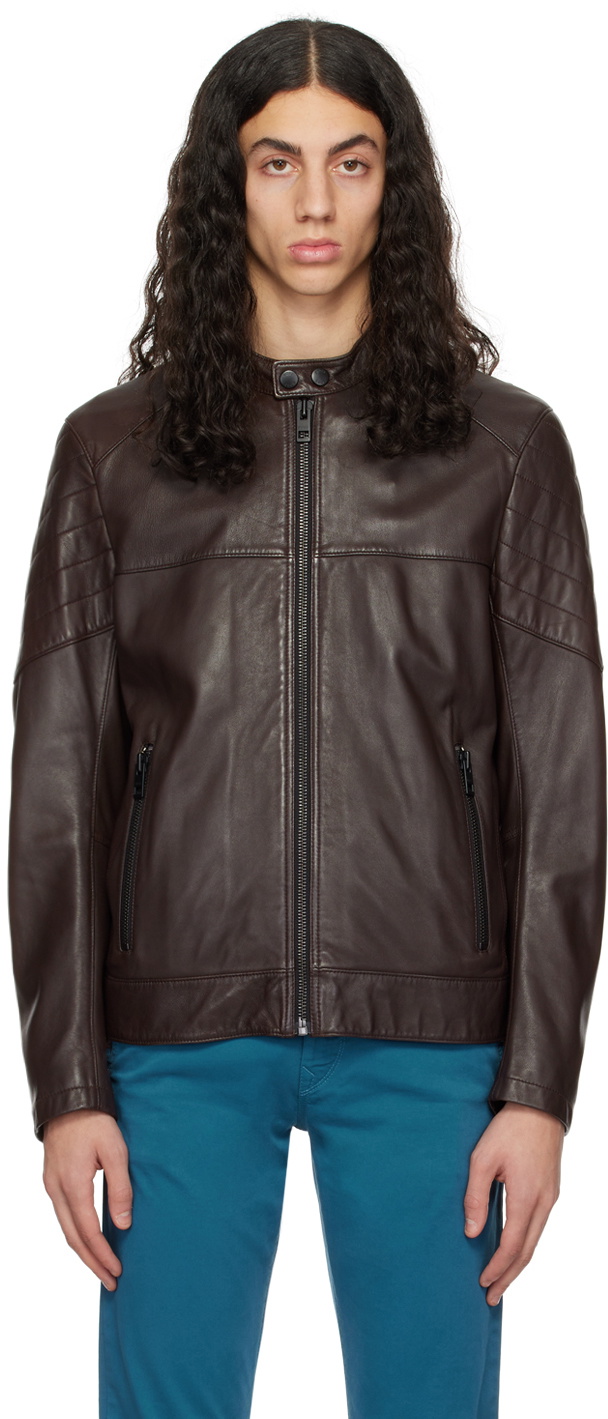 Boss nocan cheap leather jacket