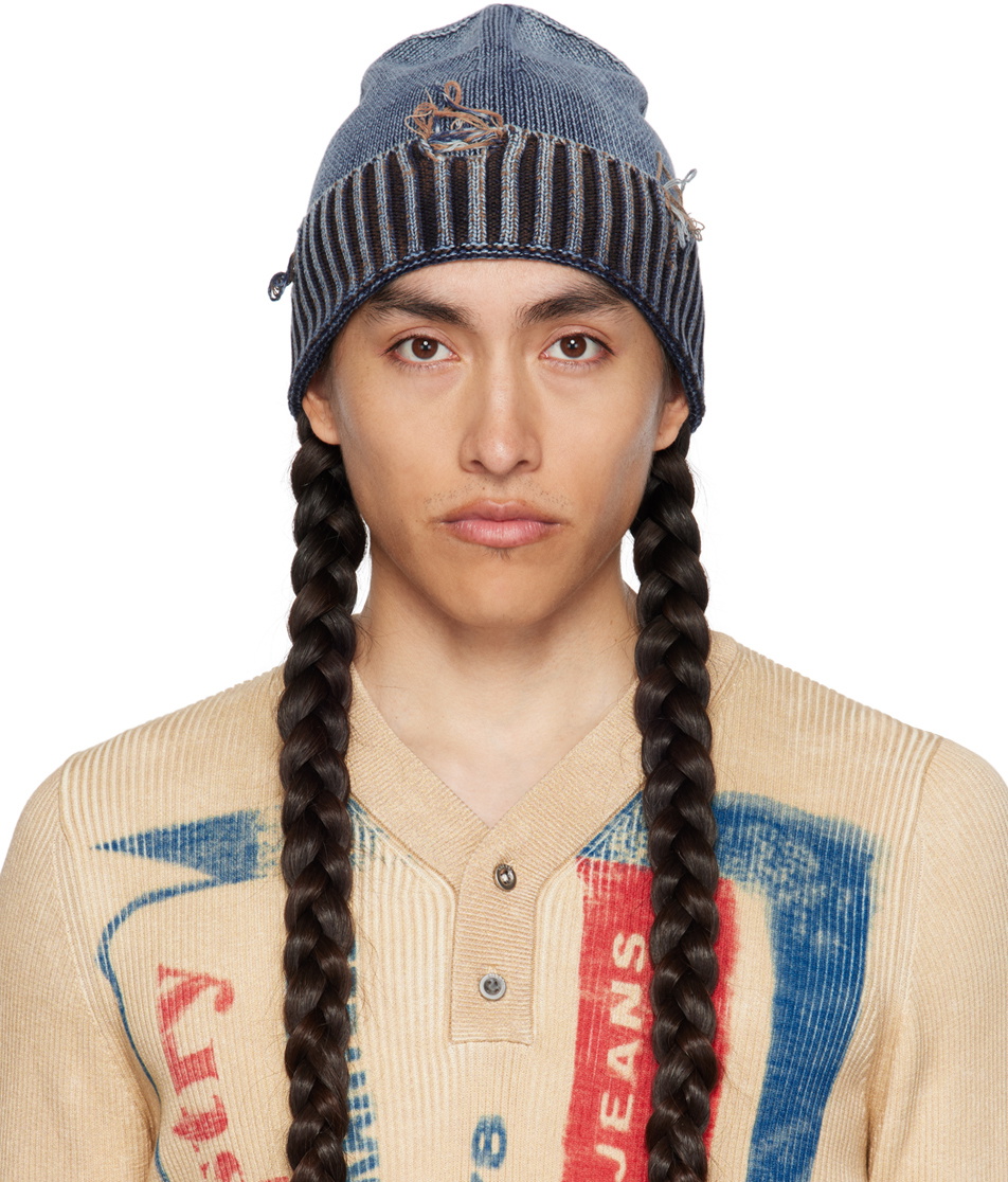 【Diesel】K-Coder-Fully B Ribbed Beanie with D Embroidery K-CODER-FULLY B: Ribbed beanie with D embroidery | Diesel