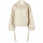 Deiji Studios Women's Quilted Coat in Fawn