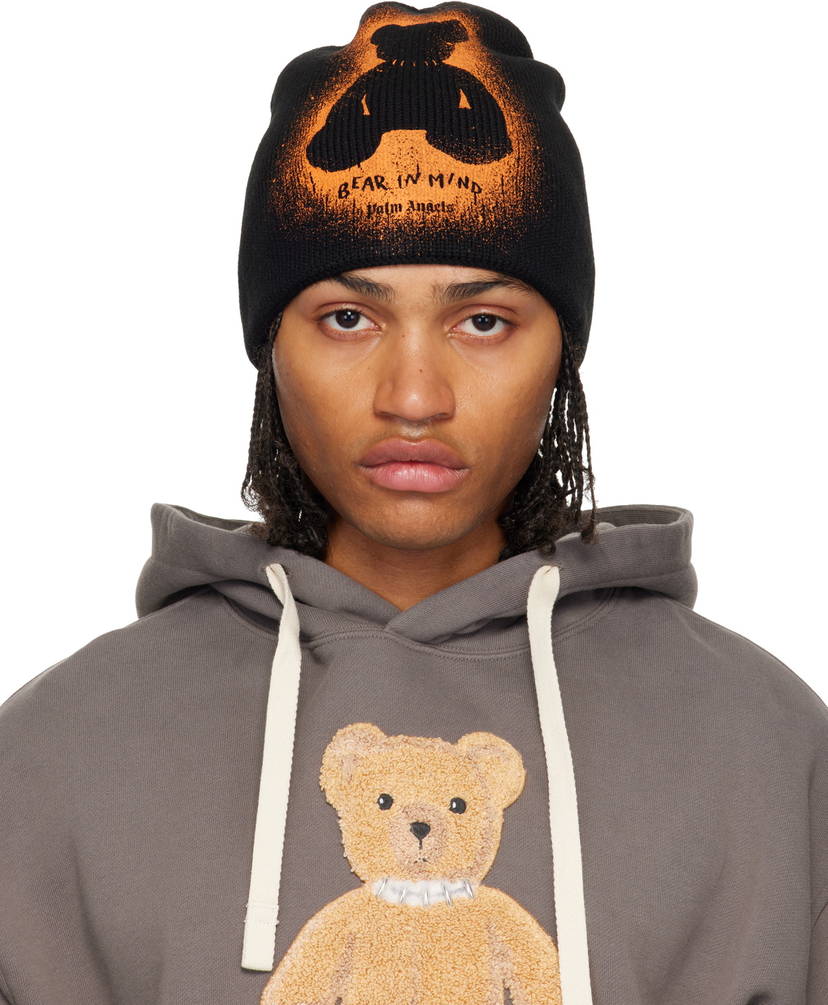 Palm Angels Off-White Classic Logo Maxi Beanie Palm Angels