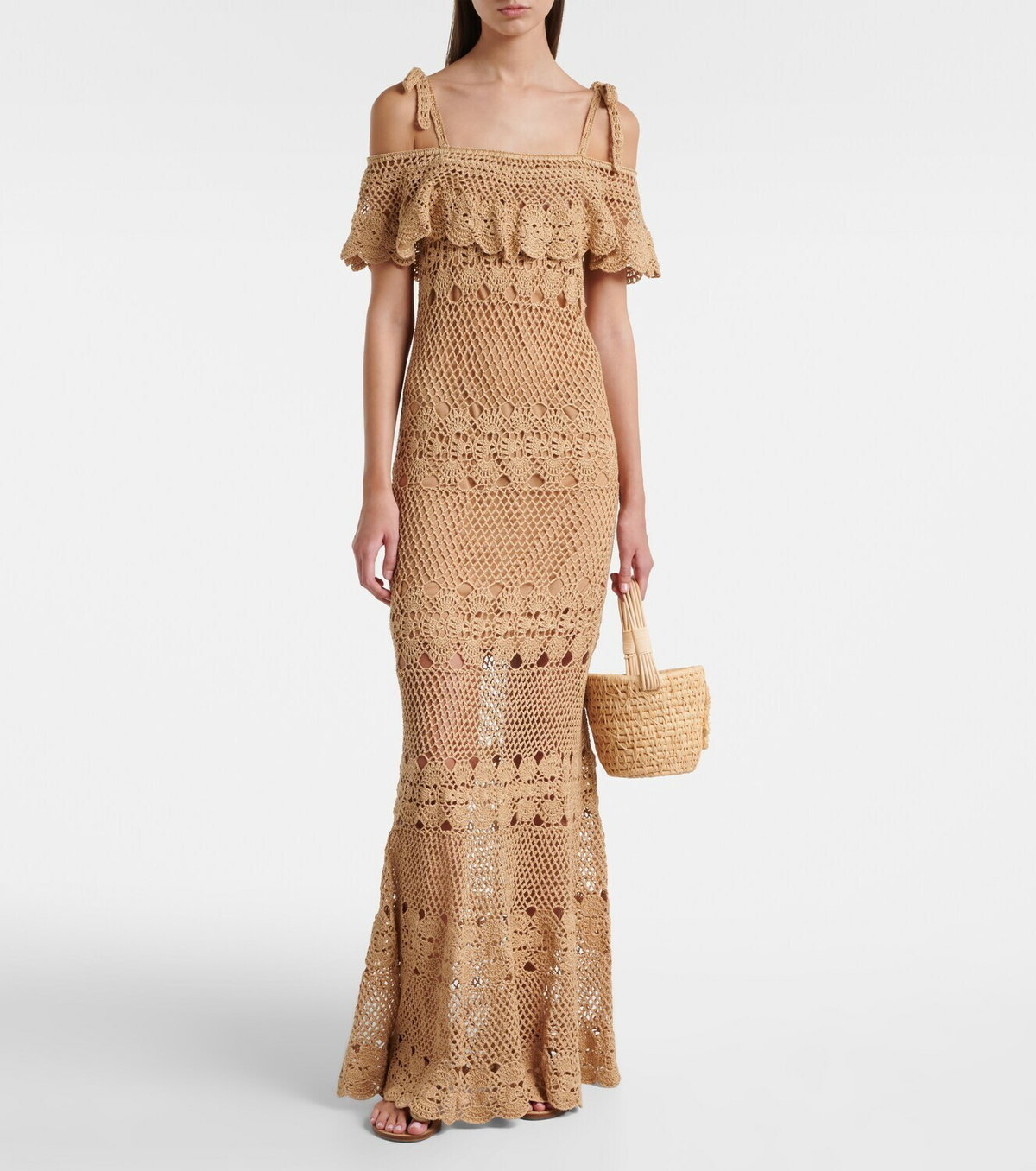 Anna Kosturova Marianne crochet cotton maxi dress