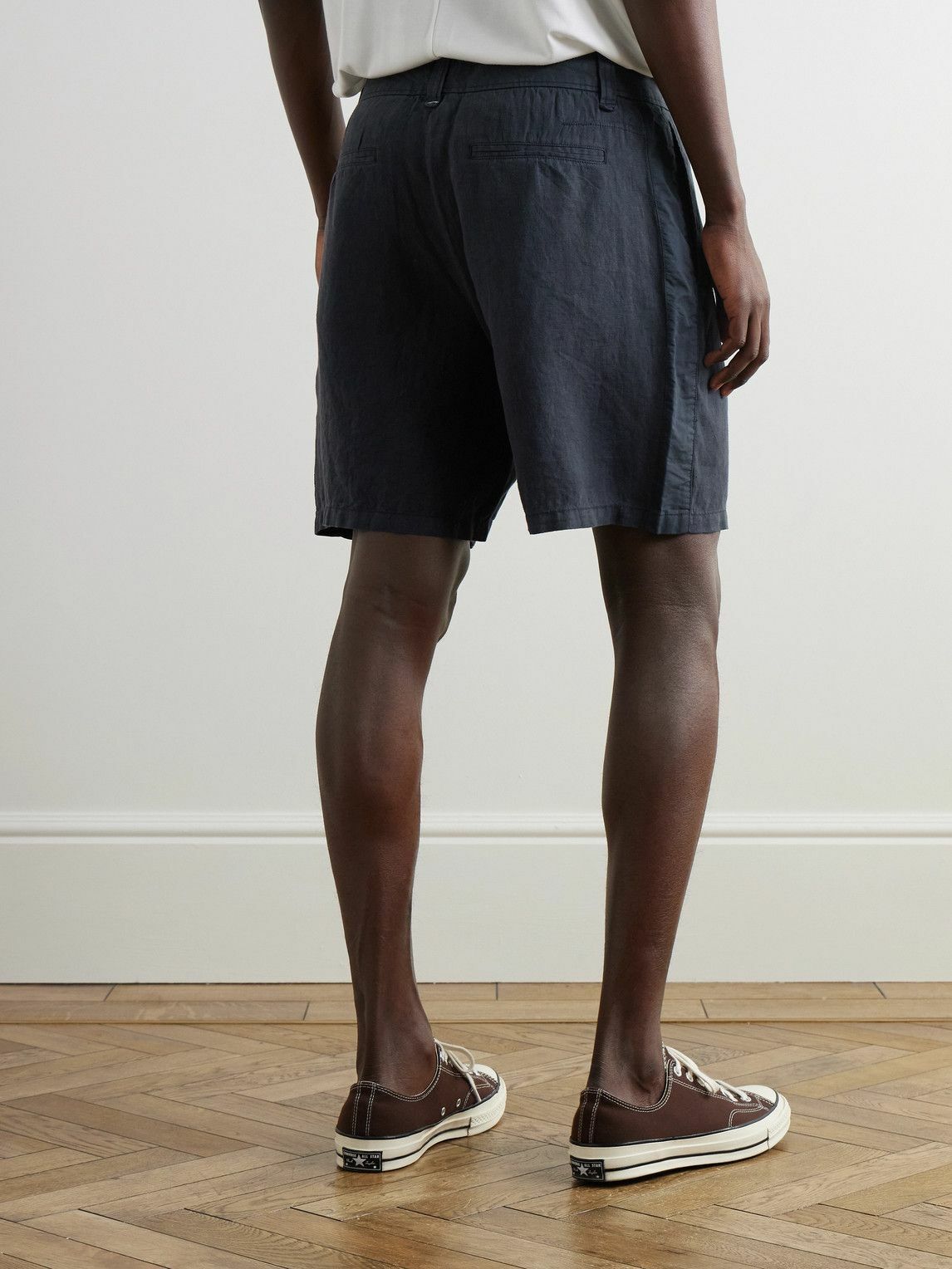 Rag & Bone - Haydon Straight-Leg Linen Shorts - Black