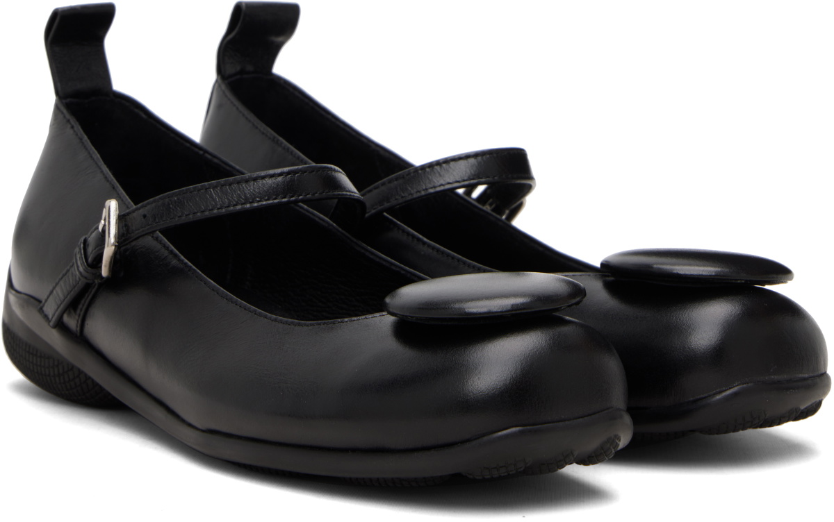 OPEN YY Black Badge Appliqué Flats