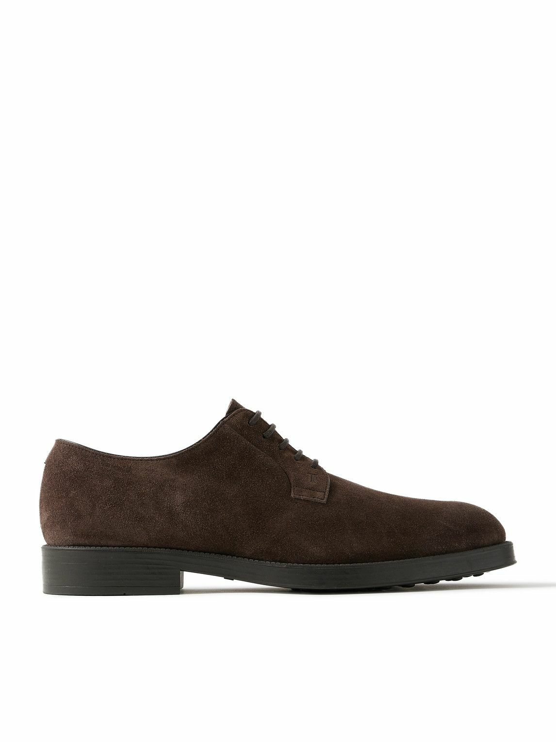 Tod's - Suede Derby Shoes - Brown