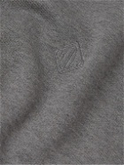 Ralph Lauren Purple label - Logo-Embroidered Cotton-Blend Jersey Half-Zip Sweatshirt - Gray