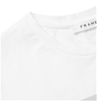 FRAME - Printed Cotton-Jersey T-Shirt - White
