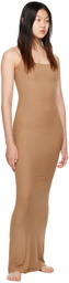 SKIMS Tan Soft Lounge Shimmer Maxi Dress