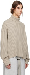 Fear of God ESSENTIALS Gray Ribbed Turtleneck