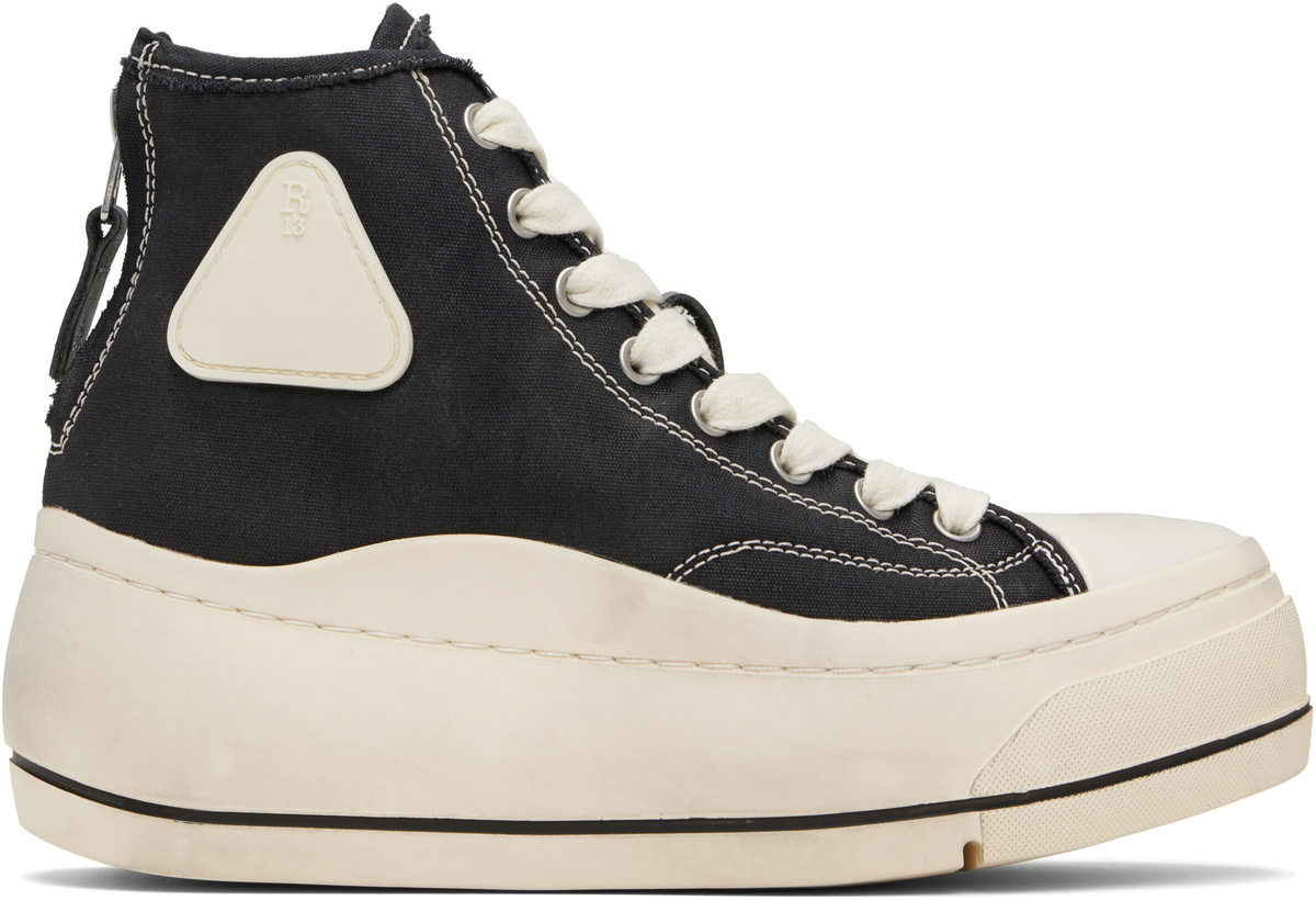 R13 Black Kurt High Top Sneakers