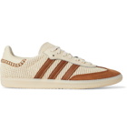 adidas Consortium - Wales Bonner Samba Leather- and Suede-Trimmed Woven Sneakers - White