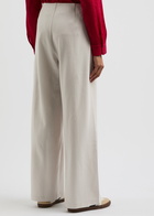 Eileen Fisher Wide-leg Wool Trousers Off White