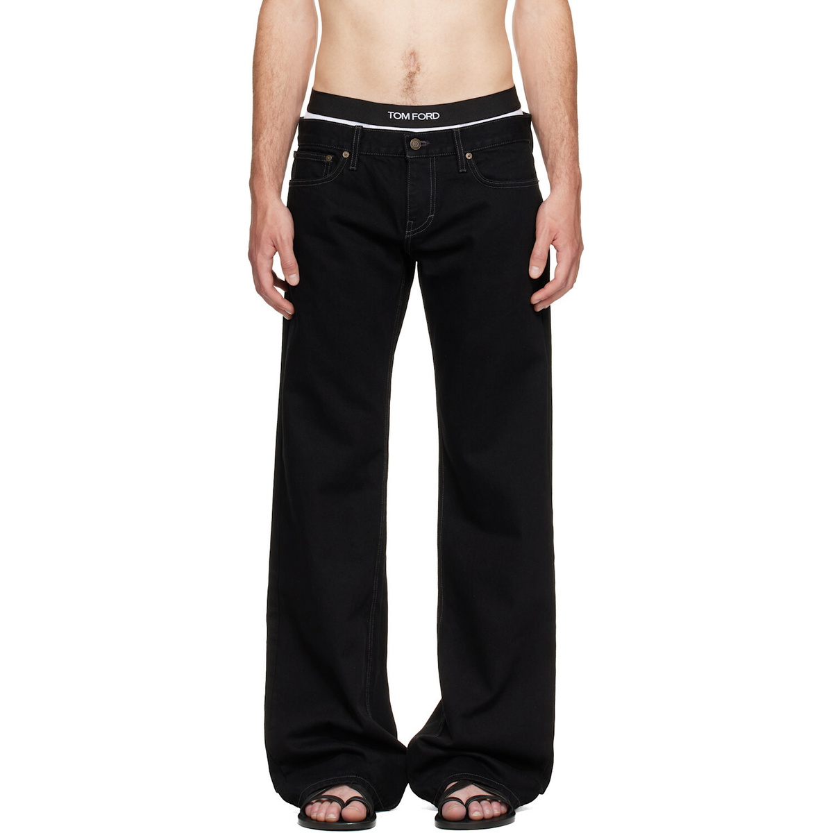 Raimundo Langlois Black Bootcut Jeans