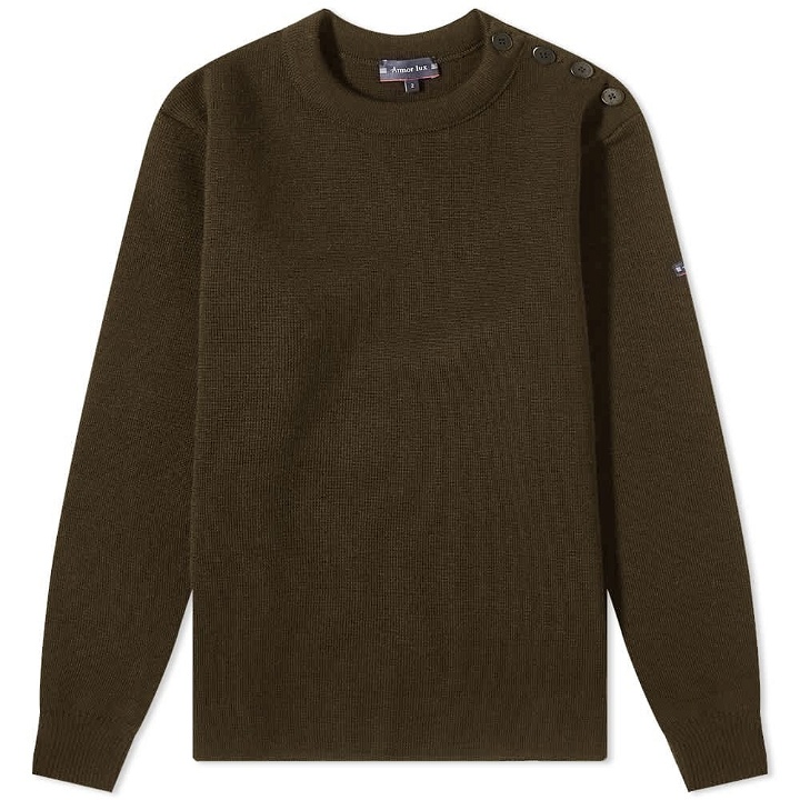 Photo: Armor-Lux Men's 1901 Fouesnant Sailor Crew Knit in Sherwood