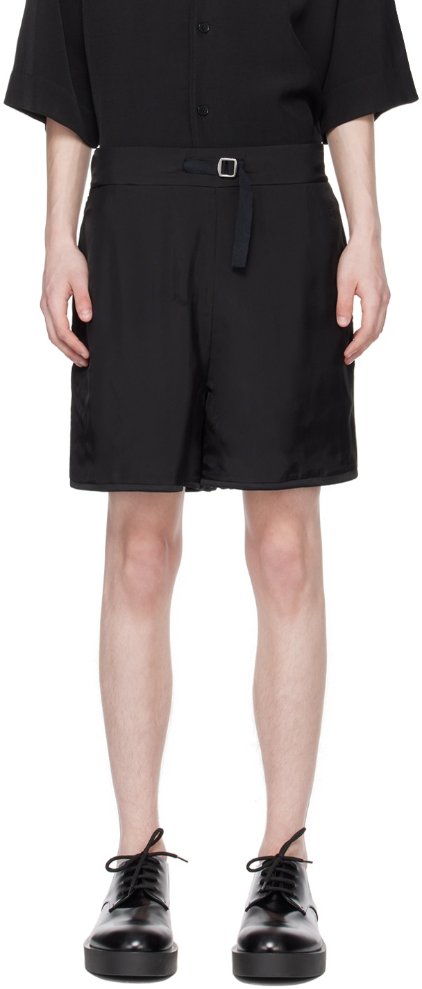 Photo: Jil Sander Black Oversized Reversible Shorts
