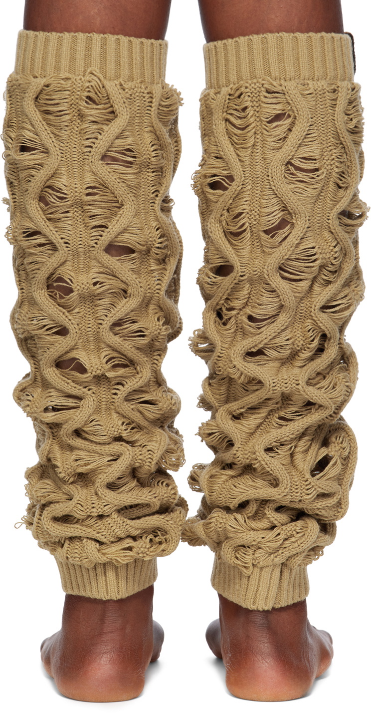 Isa Boulder Beige Fudgy Leg Warmers