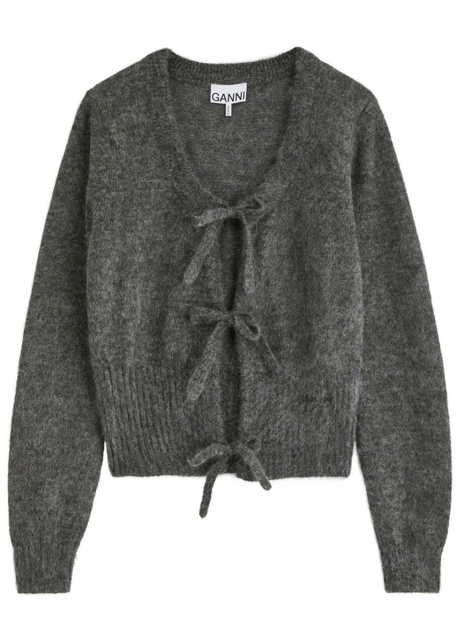 GANNI カーディガン GANNI Graphic Multicolor Logo Cardigan Sweater | eBay