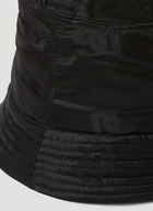 Logo Print Bucket Hat in Black