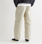 Lemaire - Wide-Leg Belted Denim Trousers - Neutrals