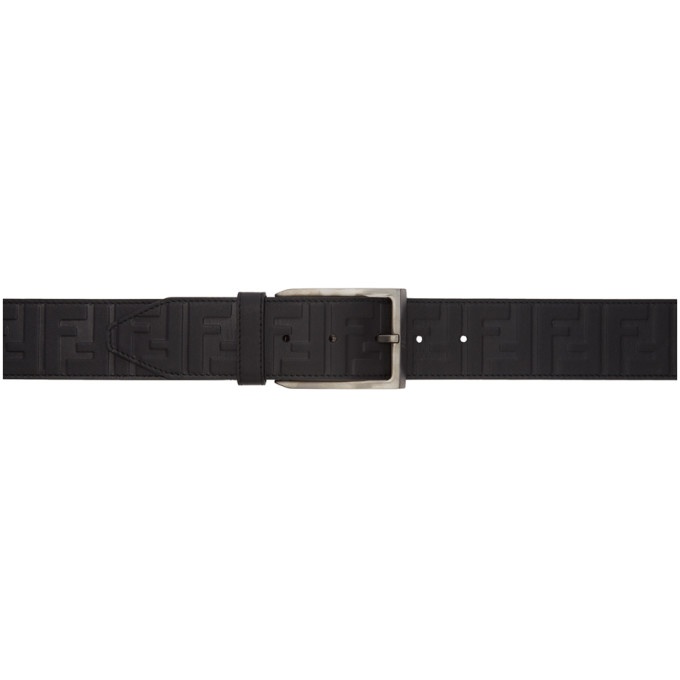 Photo: Fendi Black Logo Embossed Belt