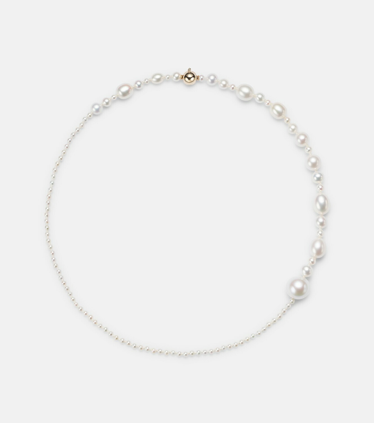 Sophie Bille Brahe Amis Peggy 14kt gold necklace with freshwater pearls
