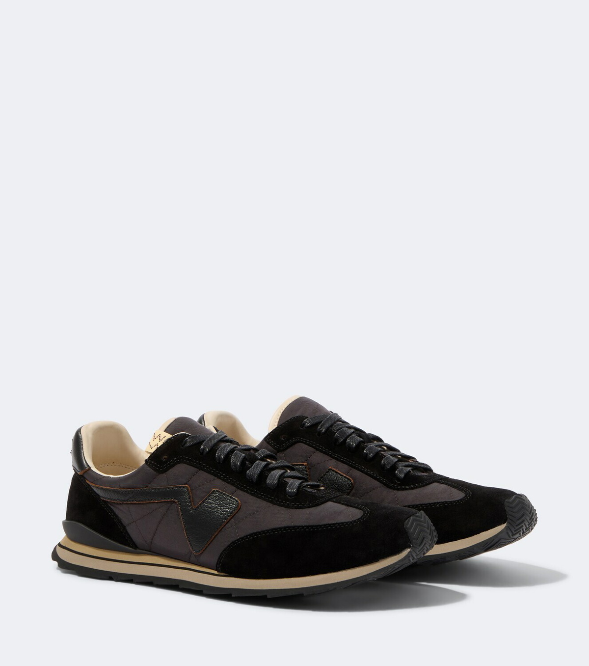 Visvim FKT Runner suede-trimmed sneakers