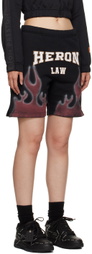 Heron Preston Black Heron Law Flames Shorts