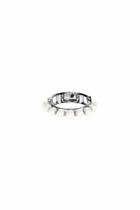 Diesel Sterling silver and pearl band ring - Rings - Unisex - Silver
