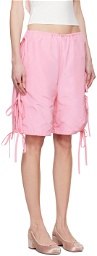 Sandy Liang Pink Mason Shorts