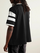 Rhude - Sugarland Logo-Print Striped Cotton-Jersey T-Shirt - Black
