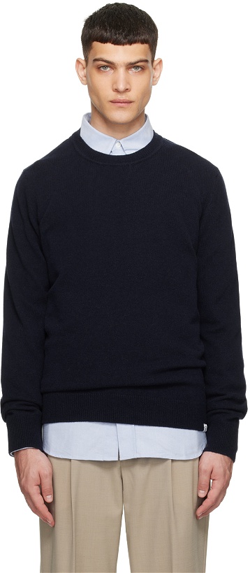 Photo: NORSE PROJECTS Navy Sigfred Sweater