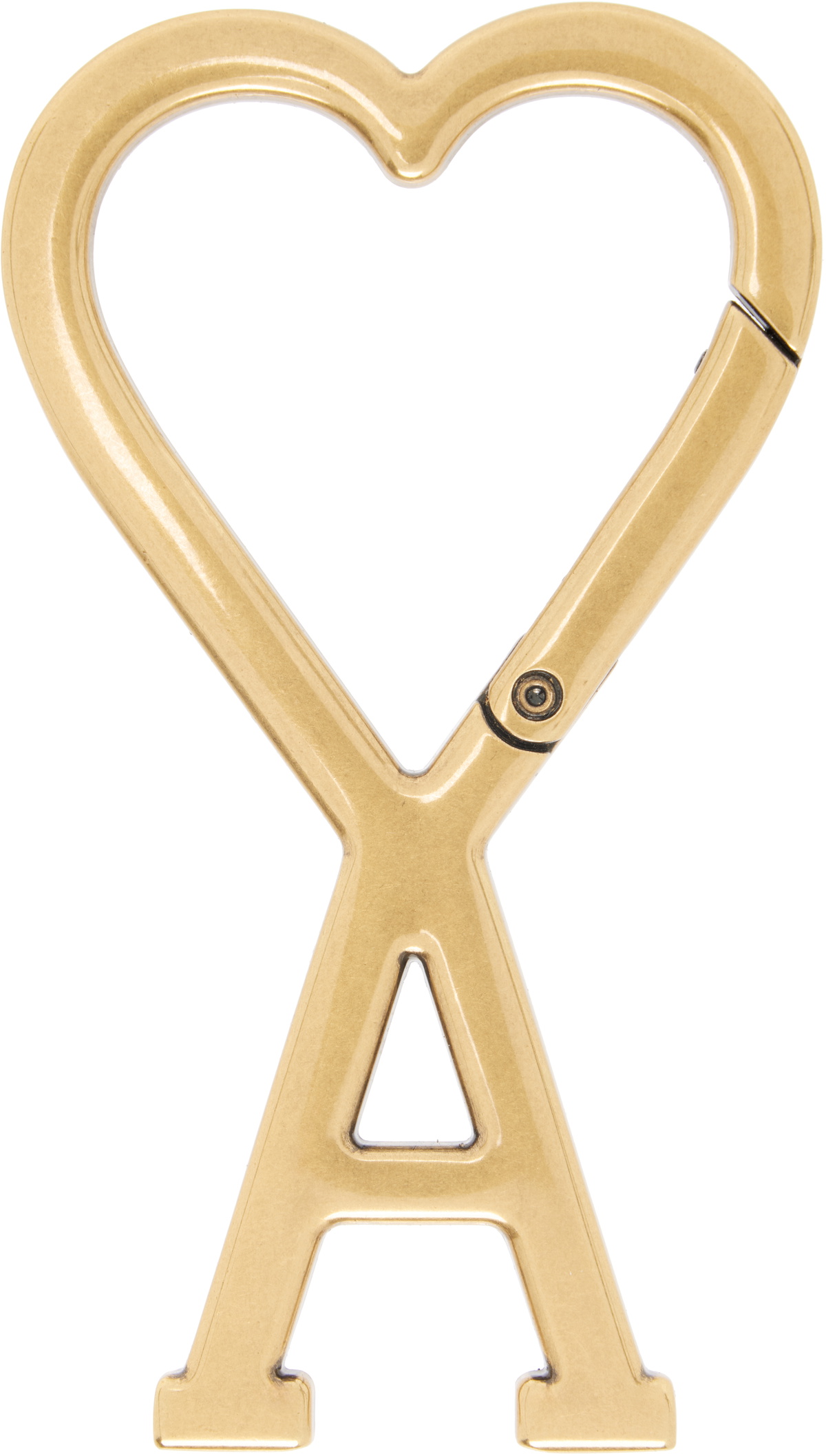 AMI Paris Gold Ami De Coeur Hook Keychain AMI