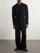 Fear of God - Crewneck Belted Virgin Wool-Blend Woven Jacket - Black