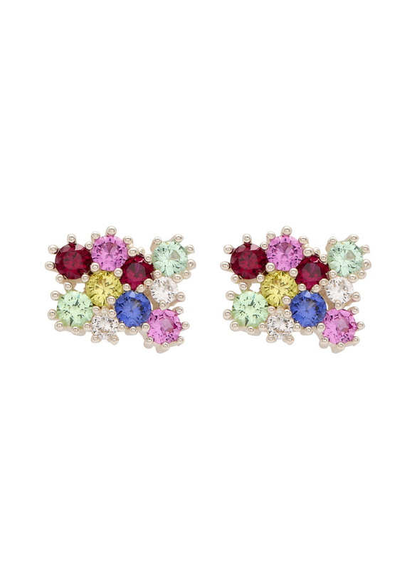 Photo: Bleue Burnham Wild Flower Sterling Silver Stud Earrings - One Size