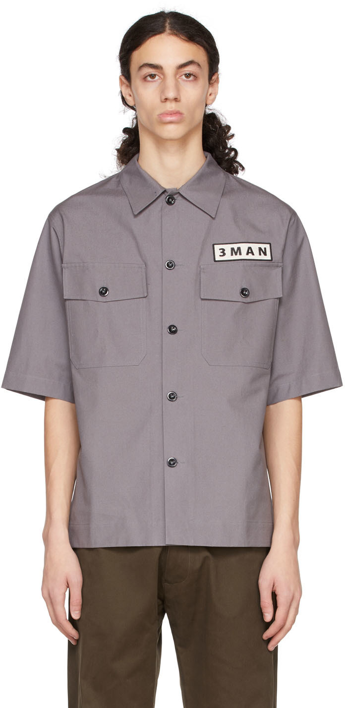3MAN Grey Cotton Shirt