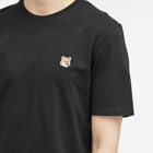 Maison Kitsuné Men's Fox Head Patch Regular T-Shirt in Black