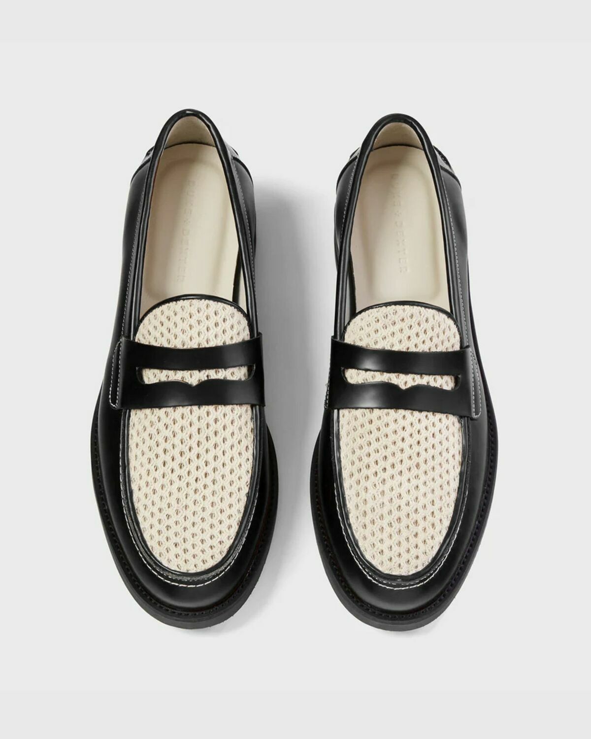 Duke & Dexter WILDE RATTAN LOAFER Black Mens Casual Shoe