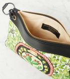 Dolce&Gabbana Printed leather-trimmed canvas clutch
