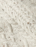 Auralee - Cable-Knit Wool and Alpaca-Blend Mock-Neck Sweater - Neutrals