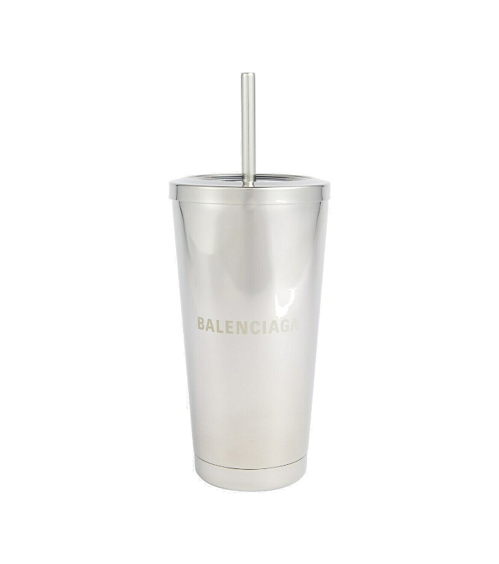 Photo: Balenciaga - Logo stainless steel travel cup