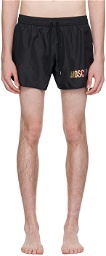 Moschino Black Three-Pocket Swim Shorts