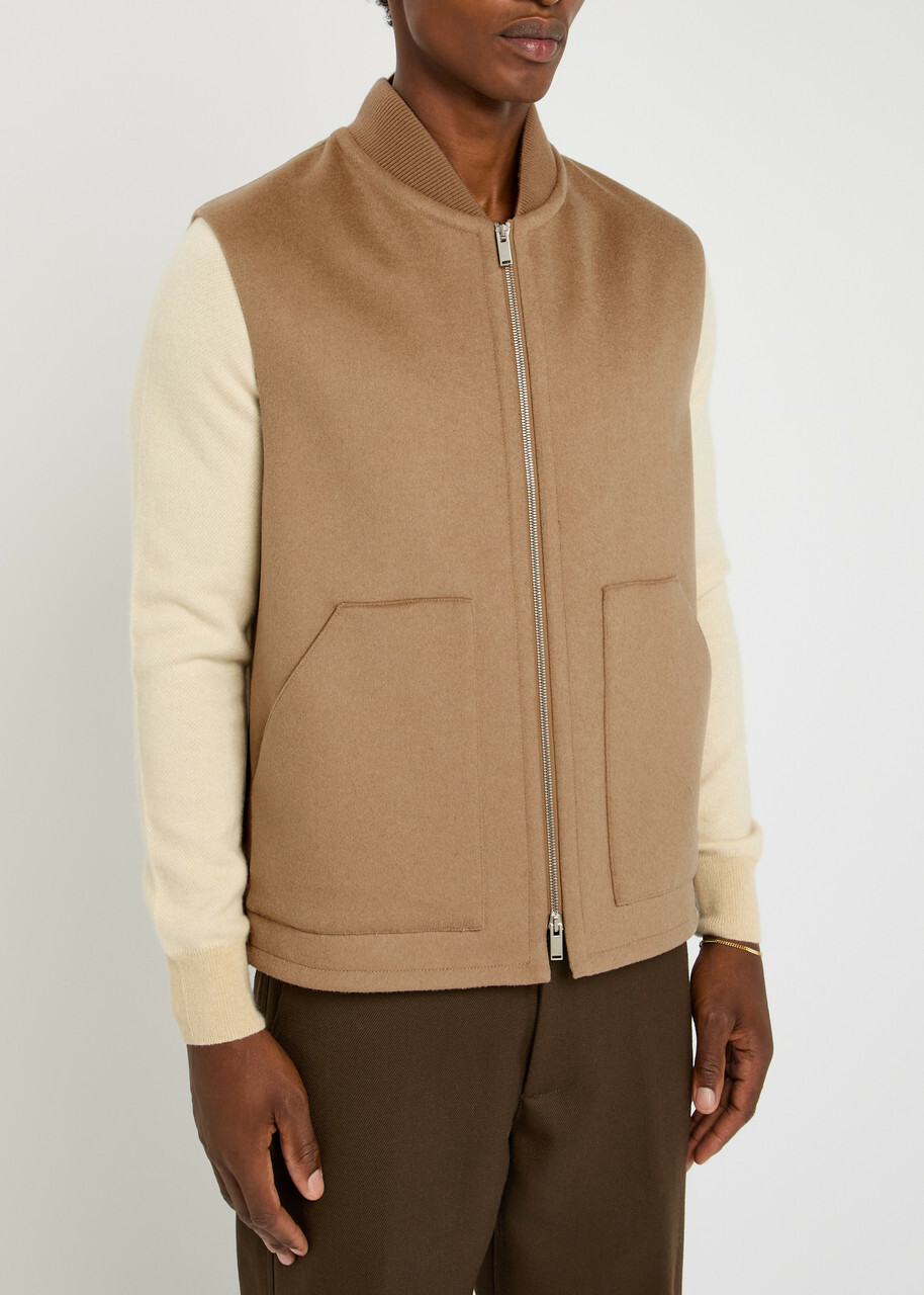 Lardini Wool Gilet Light Brown