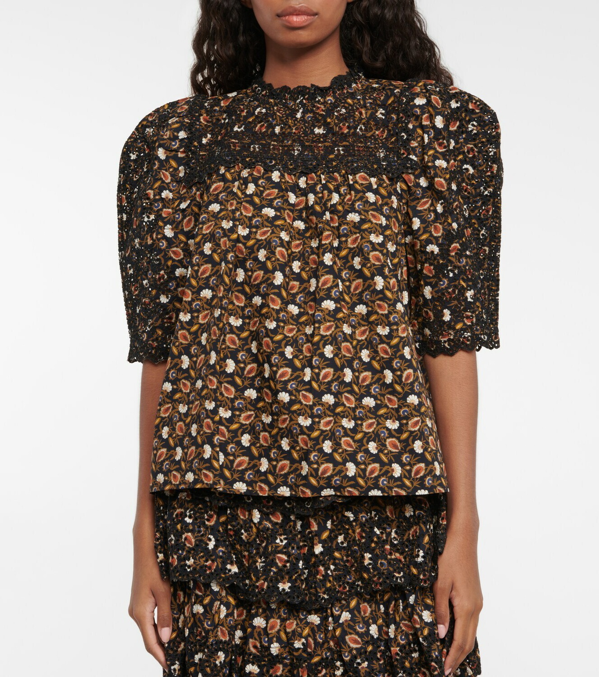 Ulla Johnson Yvonne floral cotton blouse