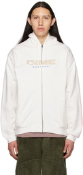 Dime White Speedy Zip Hoodie