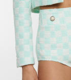 Alessandra Rich High-rise check shorts