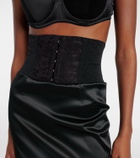 Dolce&Gabbana Corset satin midi skirt